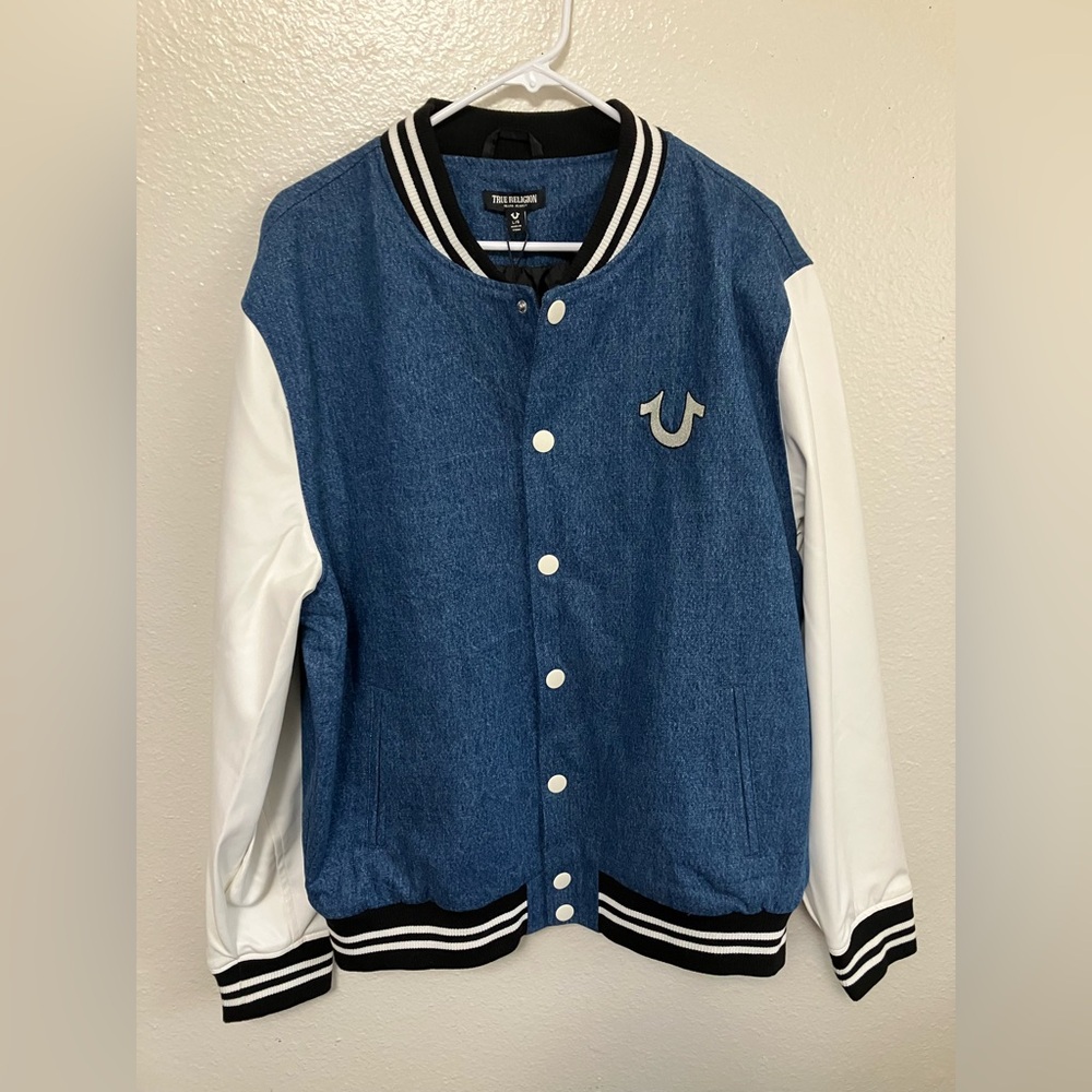 True Religion Denim Blue and White Jacket